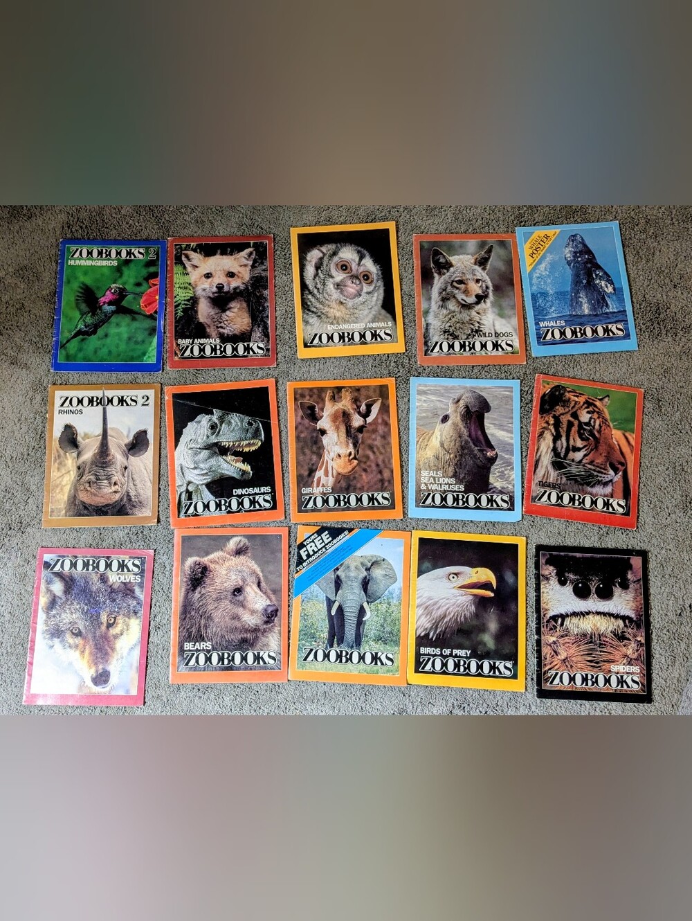 Vintage Zoobooks Lot of 15 No Duplicates Wildlife Education Animal Magazines